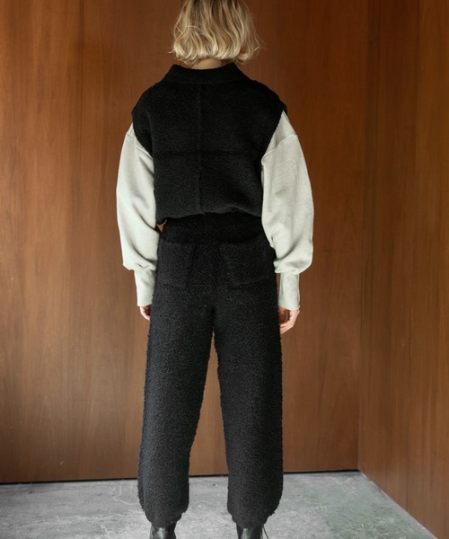 WILLFULLY（ウィルフリー）の「poodle yarn half zip knit vest