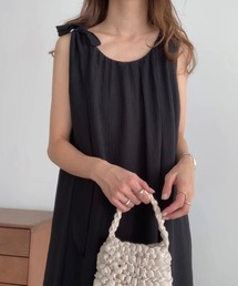 FILLOU（FILLOU）の「ショルダーリボンフレアワンピース（ワンピース）」