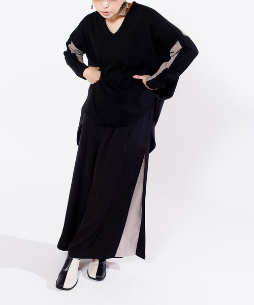 OSMOSIS(オズモーシス)の「バイカラーサイドタックパンツ(その他パンツ・レディース・ブラック/グレー・ONE SIZE)」の11枚目の写真