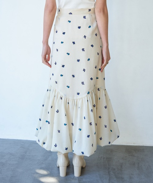 VIS（ビス）の「小花柄バルーンスカート（スカート・レディース・ブラック系その他/ホワイト系その他5・M/S）」の16枚目の写真