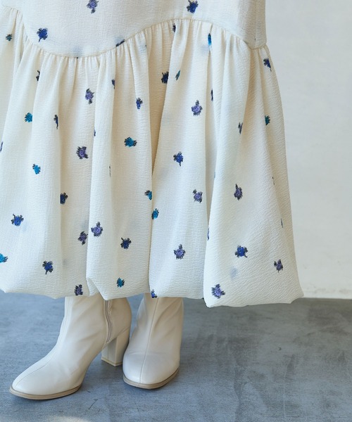 VIS（ビス）の「小花柄バルーンスカート（スカート・レディース・ブラック系その他/ホワイト系その他5・M/S）」の19枚目の写真