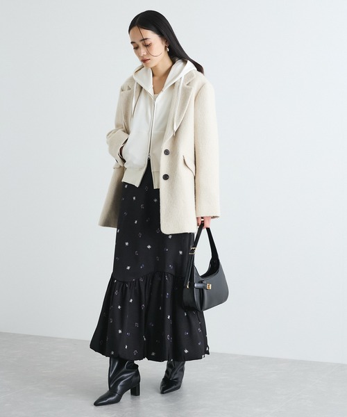 VIS（ビス）の「小花柄バルーンスカート（スカート・レディース・ブラック系その他/ホワイト系その他5・M/S）」の8枚目の写真