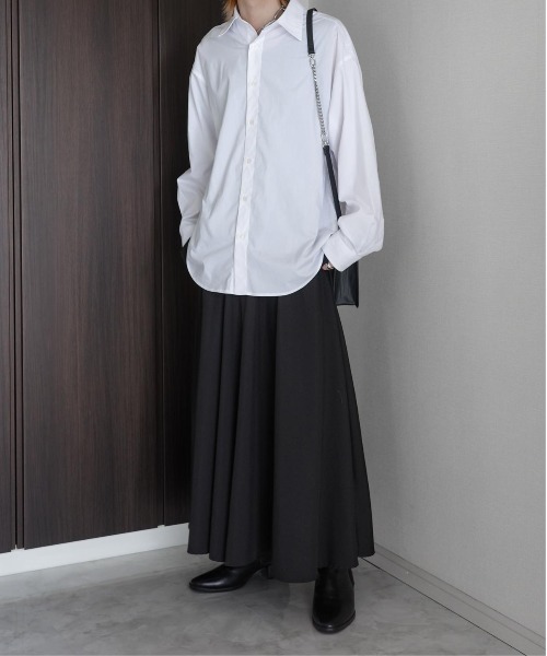 KUUUPY（クーピー）の「T/C Broad Loose Shirt - T/Cブロードルーズシャツ（シャツ/ブラウス・メンズ・ホワイト/ブルー・MEDIUM/SMALL/LARGE）」の17枚目の写真