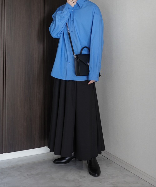 KUUUPY（クーピー）の「T/C Broad Loose Shirt - T/Cブロードルーズシャツ（シャツ/ブラウス・メンズ・ホワイト/ブルー・MEDIUM/SMALL/LARGE）」の20枚目の写真