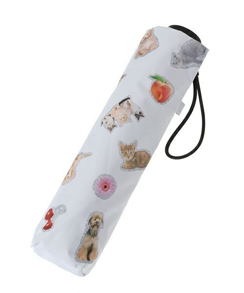 Candy Stripper(キャンディストリッパー)の「CAT&DOG STICKERS FOLDING アンブレラ(折りたたみ傘・レディース・ブラック×ホワイト・FREE)」の17枚目の写真