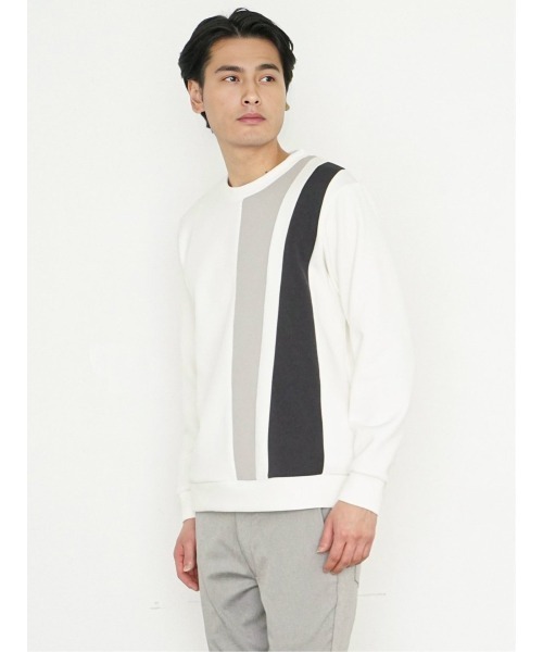 TAKA-Q(タカキュー)の「タカキュー SOFT CUSHION 切替 クルーネックプルオーバー(Tシャツ/カットソー・メンズ・ホワイト/グレー系その他2・X-LARGE/LARGE/MEDIUM)」の7枚目の写真