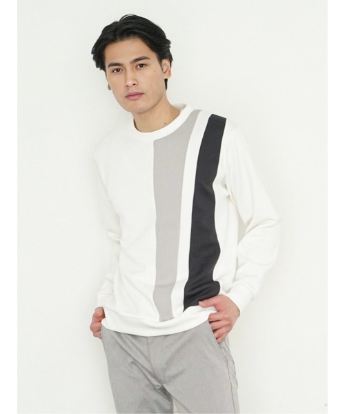 TAKA-Q(タカキュー)の「タカキュー SOFT CUSHION 切替 クルーネックプルオーバー(Tシャツ/カットソー・メンズ・ホワイト/グレー系その他2・X-LARGE/LARGE/MEDIUM)」の8枚目の写真