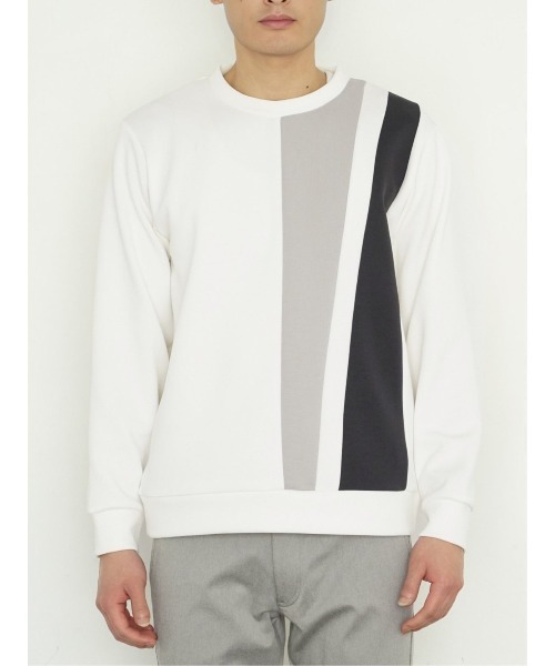 TAKA-Q(タカキュー)の「タカキュー SOFT CUSHION 切替 クルーネックプルオーバー(Tシャツ/カットソー・メンズ・ホワイト/グレー系その他2・X-LARGE/LARGE/MEDIUM)」の11枚目の写真