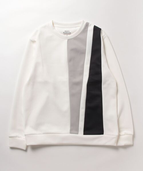 TAKA-Q(タカキュー)の「タカキュー SOFT CUSHION 切替 クルーネックプルオーバー(Tシャツ/カットソー・メンズ・ホワイト/グレー系その他2・X-LARGE/LARGE/MEDIUM)」の6枚目の写真