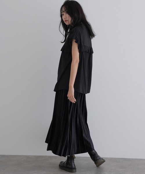 ElegChic(エレグシック)の「前後2WAYフリルブラウス(シャツ/ブラウス・レディース・ベージュ/ブラック/カーキ/ピンク系その他/ホワイト・M/XL/4L)」の6枚目の写真