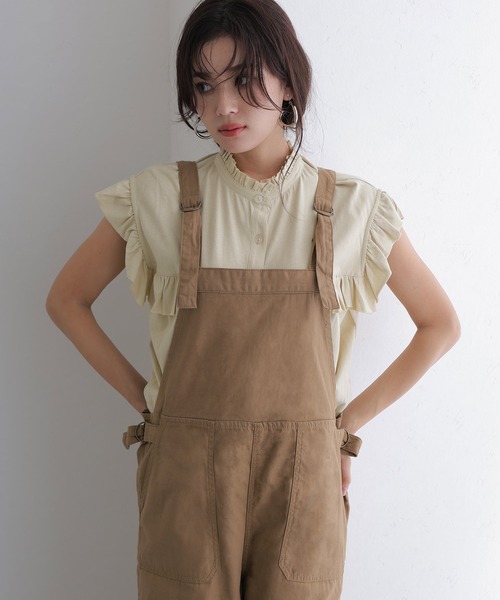 ElegChic(エレグシック)の「前後2WAYフリルブラウス(シャツ/ブラウス・レディース・ベージュ/ブラック/カーキ/ピンク系その他/ホワイト・M/XL/4L)」の13枚目の写真