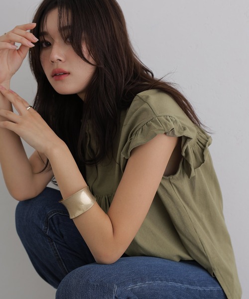 ElegChic(エレグシック)の「前後2WAYフリルブラウス(シャツ/ブラウス・レディース・ベージュ/ブラック/カーキ/ピンク系その他/ホワイト・M/XL/4L)」の21枚目の写真