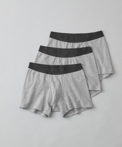GUNZE（グンゼ）の「GUNZE BASIC/グンゼベーシック　ボクサーパンツ　3枚組（ボクサーパンツ・メンズ・ネイビー/杢グレー/ブラック/その他1・MEDIUM/LARGE/X-LARGE）」の2枚目の写真