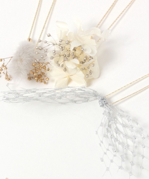 GLOBAL WORK（グローバルワーク）の「MADE IN JAPANドライフラワー3本セットピン/993093（ヘアピン・レディース・ホワイト/グレー/ベージュ・ONE SIZE）」の8枚目の写真