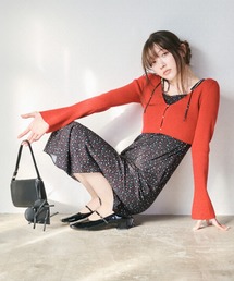 ニットカーデセットキャミワンピース