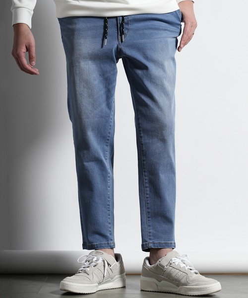 RATTLE TRAP（ラトルトラップ）の「ハイパーストレッチスラブデニムパンツ（デニムパンツ・メンズ・ネイビー/ライトブルー・LL/S/M/L）」の9枚目の写真