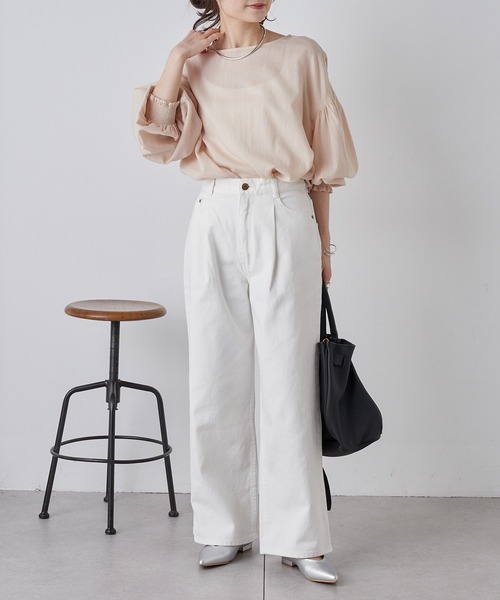 ピュアルセシンパンツ ピュアルセシン 綿麻デニムイージーパンツ 25th