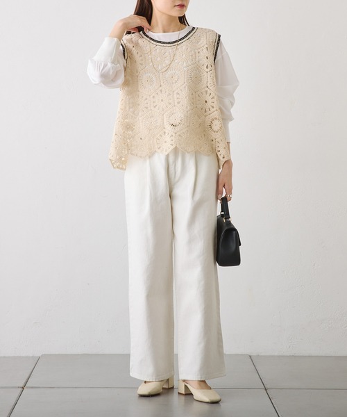 PUAL CE CIN（ピュアルセシン）の「ワンタックワイドパンツ（その他パンツ・レディース・ブラック/オフホワイト/ナチュラル・SMALL/MEDIUM）」の18枚目の写真