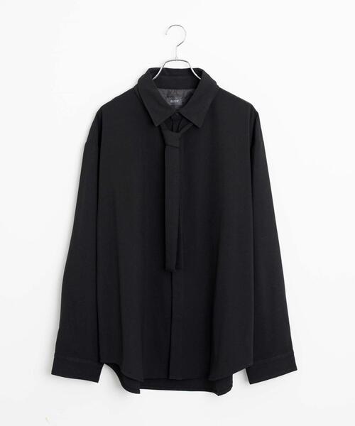 LUCY(ルーシー)の「LUCY/TRボウタイシャツ(シャツ/ブラウス・メンズ・ブラック・LARGE/MEDIUM)」の8枚目の写真