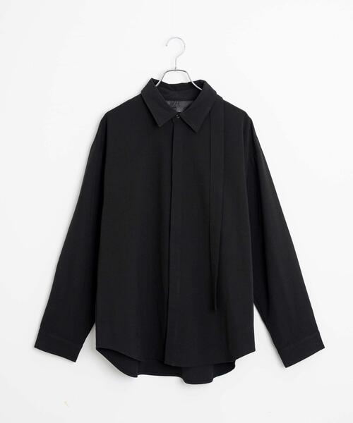 LUCY(ルーシー)の「LUCY/TRボウタイシャツ(シャツ/ブラウス・メンズ・ブラック・LARGE/MEDIUM)」の9枚目の写真