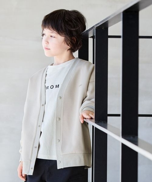 GLOBAL WORK(グローバルワーク)の「ライトクッションCOOLカーデ/976043(カーディガン/ボレロ・キッズ・ブラック/グレイッシュベージュ/ブルーグリーン・120cm/130cm/140cm/150cm/160cm/170cm)」の3枚目の写真