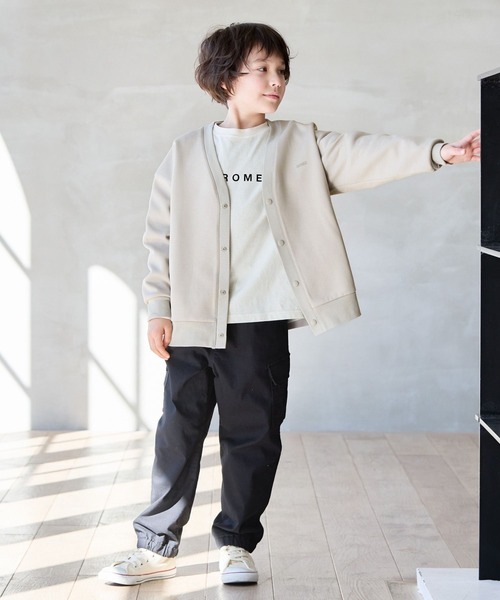 GLOBAL WORK(グローバルワーク)の「ライトクッションCOOLカーデ/976043(カーディガン/ボレロ・キッズ・ブラック/グレイッシュベージュ/ブルーグリーン・120cm/130cm/140cm/150cm/160cm/170cm)」の14枚目の写真