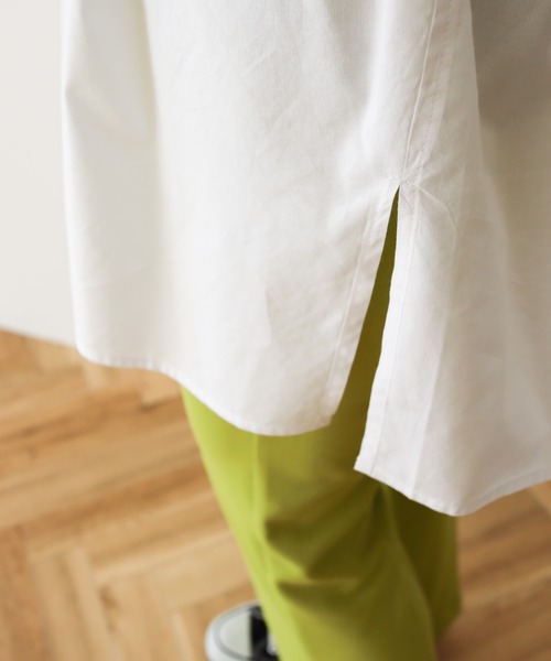 AMERICAN HOLIC(アメリカンホリック)の「サラックール/UVカットフリルシャツチュニック(チュニック・レディース・ブラック/オフホワイト/ストライプ・M/L)」の9枚目の写真