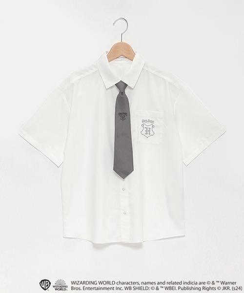 pom ponette junior（ポンポネットジュニア）の「【Harry Potter】シャツ+ネクタイセット（シャツ/ブラウス・キッズ・ホワイト/ブルー・S/M/L/LL）」の2枚目の写真