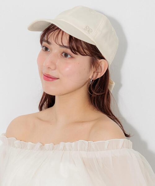 INGNI（イング）の「リボンキャップ（キャップ・レディース・ブラック/オフホワイト/ピンク・ONE SIZE）」の2枚目の写真