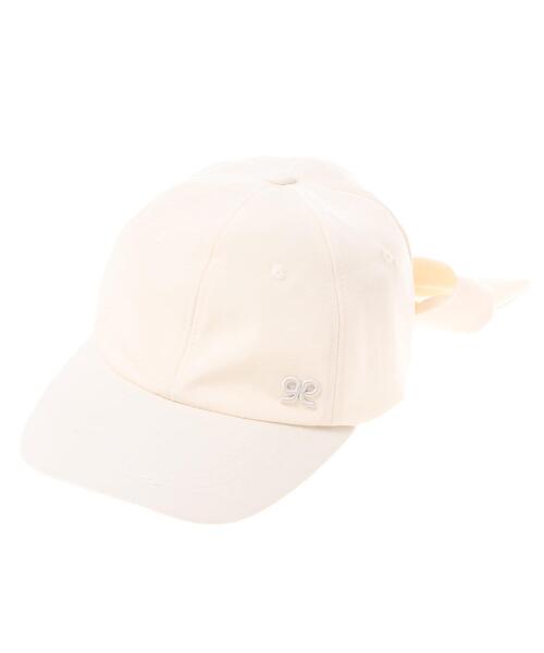 INGNI（イング）の「リボンキャップ（キャップ・レディース・ブラック/オフホワイト/ピンク・ONE SIZE）」の4枚目の写真