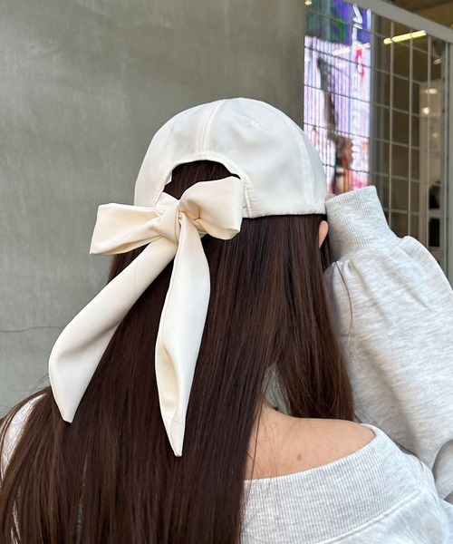 INGNI（イング）の「リボンキャップ（キャップ・レディース・ブラック/オフホワイト/ピンク・ONE SIZE）」の18枚目の写真