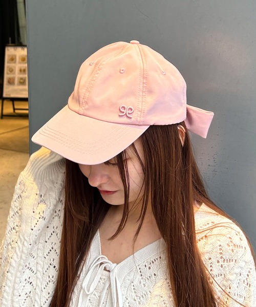 INGNI（イング）の「リボンキャップ（キャップ・レディース・ブラック/オフホワイト/ピンク・ONE SIZE）」の15枚目の写真