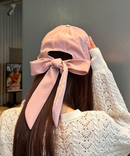 INGNI（イング）の「リボンキャップ（キャップ・レディース・ブラック/オフホワイト/ピンク・ONE SIZE）」の16枚目の写真