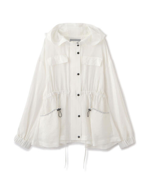 JILL by JILL STUART（ジルバイジルスチュアート）の「◇ナイロンシアーブルゾン（ブルゾン・レディース・ベージュ/ホワイト/ブルー・SMALL/MEDIUM）」の4枚目の写真