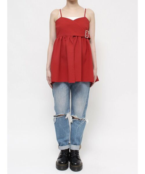 jouetie（ジュエティ）の「ベルトチュニックビスチェ（キャミソール・レディース・オフホワイト/レッド/ブラック・MEDIUM）」の17枚目の写真