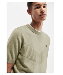 【最終値引き】FREDPERRY Pointelle Detail Jumper セール】Pointelle Detail Knitted Polo Shirt／ポインテール