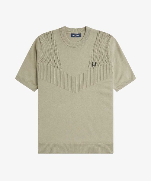 FRED PERRY（フレッドペリー）の「Pointelle Detail Knitted T