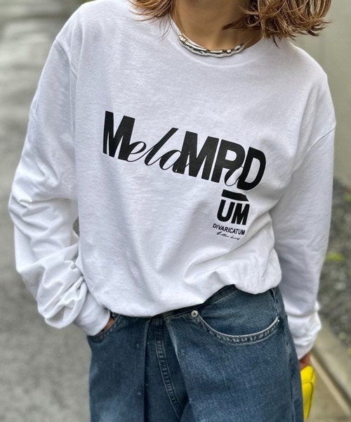 mi via loca（ミヴィアロカ）の「GILDAN メランポジウムロゴロンT 【PT NO. MVL028 ※2A】（Tシャツ/カットソー・レディース・オフホワイト/ナチュラル/ブラック/ベージュ・MEDIUM/X-LARGE）」の3枚目の写真