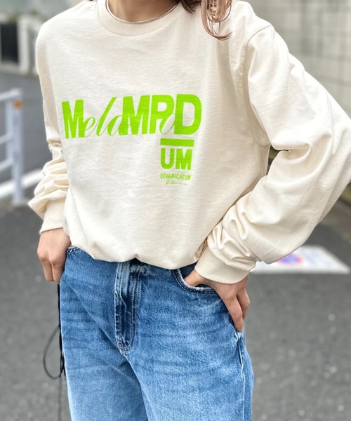 mi via loca（ミヴィアロカ）の「GILDAN メランポジウムロゴロンT 【PT NO. MVL028 ※2A】（Tシャツ/カットソー・レディース・オフホワイト/ナチュラル/ブラック/ベージュ・MEDIUM/X-LARGE）」の22枚目の写真