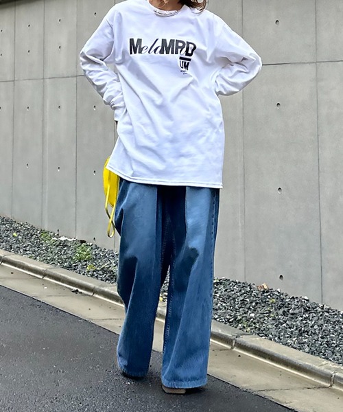 mi via loca（ミヴィアロカ）の「GILDAN メランポジウムロゴロンT 【PT NO. MVL028 ※2A】（Tシャツ/カットソー・レディース・オフホワイト/ナチュラル/ブラック/ベージュ・MEDIUM/X-LARGE）」の19枚目の写真