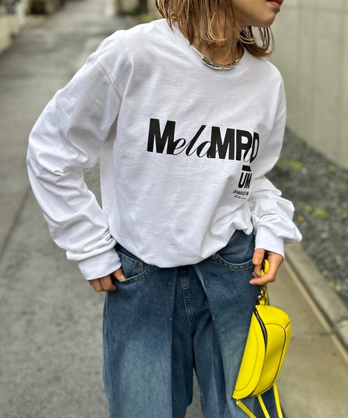 mi via loca（ミヴィアロカ）の「GILDAN メランポジウムロゴロンT 【PT NO. MVL028 ※2A】（Tシャツ/カットソー・レディース・オフホワイト/ナチュラル/ブラック/ベージュ・MEDIUM/X-LARGE）」の6枚目の写真