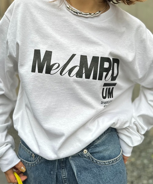 mi via loca（ミヴィアロカ）の「GILDAN メランポジウムロゴロンT 【PT NO. MVL028 ※2A】（Tシャツ/カットソー・レディース・オフホワイト/ナチュラル/ブラック/ベージュ・MEDIUM/X-LARGE）」の9枚目の写真