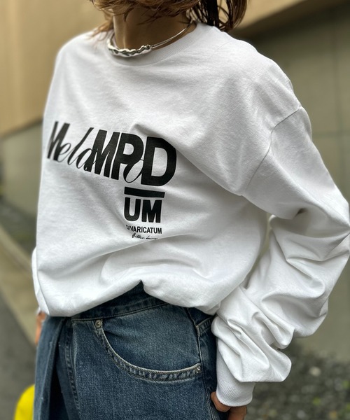 mi via loca（ミヴィアロカ）の「GILDAN メランポジウムロゴロンT 【PT NO. MVL028 ※2A】（Tシャツ/カットソー・レディース・オフホワイト/ナチュラル/ブラック/ベージュ・MEDIUM/X-LARGE）」の10枚目の写真