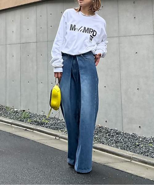 mi via loca（ミヴィアロカ）の「GILDAN メランポジウムロゴロンT 【PT NO. MVL028 ※2A】（Tシャツ/カットソー・レディース・オフホワイト/ナチュラル/ブラック/ベージュ・MEDIUM/X-LARGE）」の17枚目の写真