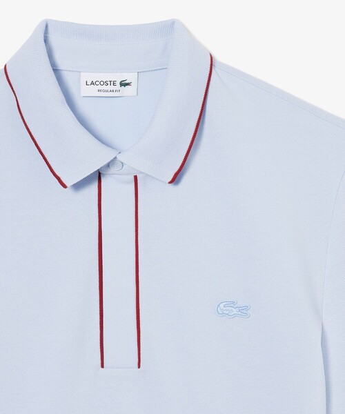 LACOSTE(ラコステ)の「オーガニックコットン ストレッチ鹿の子 配色パイピング比翼ポロシャツ(ポロシャツ・メンズ・ホワイト/ネイビー/ライトブルー/モスグリーン/ブラウン/オフホワイト/サックスブルー/ブラック・3/4/5/2/6)」の22枚目の写真