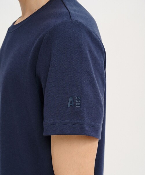 AIGLE(エーグル)の「UVカット 吸水速乾 ダブルバンドクルーネック 半袖Tシャツ(Tシャツ/カットソー・メンズ・ホワイト/ブルー/レッド/ネイビー・M/S/XL/L)」の6枚目の写真