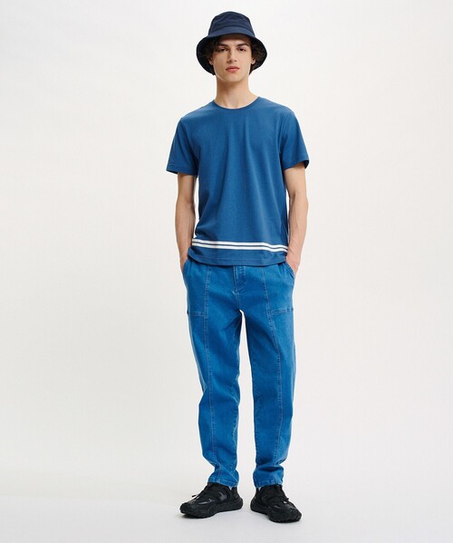 AIGLE(エーグル)の「UVカット 吸水速乾 ダブルバンドクルーネック 半袖Tシャツ(Tシャツ/カットソー・メンズ・ホワイト/ブルー/レッド/ネイビー・M/S/XL/L)」の11枚目の写真