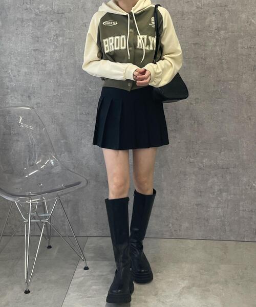 WEGO（ウィゴー）の「WEGO/カレッジカットパーカー（パーカー・レディース・カーキ/杢グレー/ブラック・FREE）」の9枚目の写真