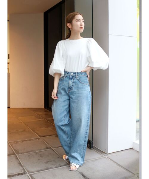 Ungrid(アングリッド)の「【WEB限定】パフスリーブドッキングブラウス(シャツ/ブラウス・レディース・ブラック/ベージュ/オフホワイト・FREE)」の16枚目の写真