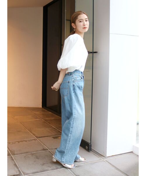 Ungrid(アングリッド)の「【WEB限定】パフスリーブドッキングブラウス(シャツ/ブラウス・レディース・ブラック/ベージュ/オフホワイト・FREE)」の17枚目の写真